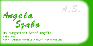 angela szabo business card